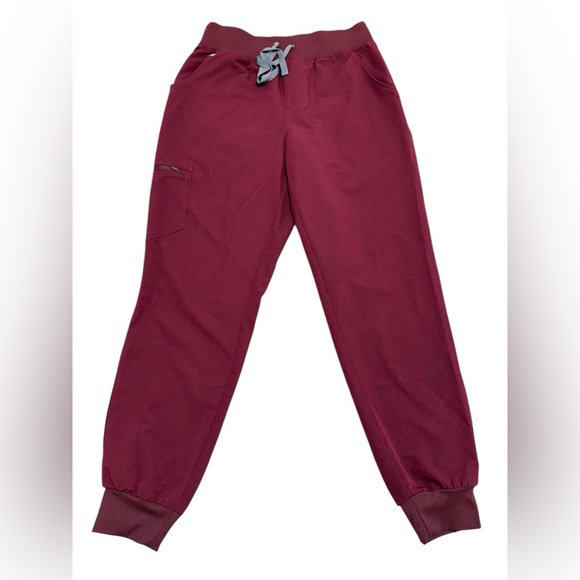 Figs Pants - Figs Maroon Technical Collection Zamora Scrub Pants size M